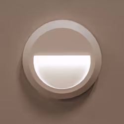 La Balise LED Extérieure 1W En Saillie au Mur Ronde Edulis Blanche est la solution idéale pour le balisage de couloirs et d’e ...