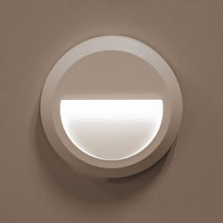 Balise led Extérieure En Saillie au Mur Ronde Edulis Blanche 2700K Blanc chaud