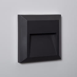 Efectoled - Balise led Extérieure En Saillie au Mur Carrée Byron Noire 2700K Blanc chaud