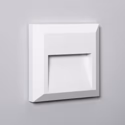 La Balise LED Extérieure 1W En Saillie au Mur Carrée Byron Blanche est la solution idéale pour le balisage de couloirs et d’e ...