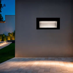 Efectoled - Balise led Extérieure 4W Encastrable au Mur Rectangulaire Elin Noire 4000K Blanc neutre