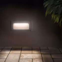 La Balise LED Extérieure 4W Encastrable au Mur Rectangulaire Elin Blanche est la solution idéale pour le balisage de couloirs ...