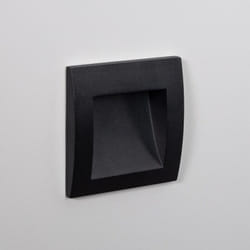 Balise led Extérieure 4W Encastrable au Mur Carrée Leif Noire 4000K Blanc neutre