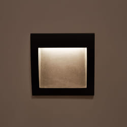 Efectoled - Balise led Extérieure 4W Encastrable au Mur Carrée Natt Noire 2700K Blanc chaud