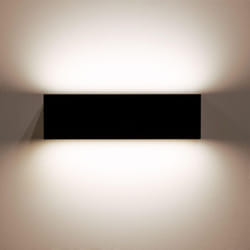 Efectoled - Applique Murale led Extérieure Lena 10W Éclairage Double Face Rectangulaire Noire 2700K Blanc chaud