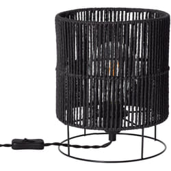 Efectoled - Lampe à Poser Papier Tressé Khalo Noir