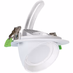 Le Spot Downlight LED Orientable Rond 48W OSRAM 120lm/W Blanc LIFUD No Flicker intègre une source lumineuse LED avec un diffu ...