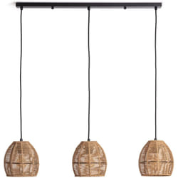 Efectoled - Suspension Papier Tressé Mahali 3 Spots iluzzia Naturel
