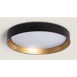 Efectoled - Plafonnier led Rond Métal 30W cct Sélectionnable Big Broadwey Ø550 mm Noir / Or