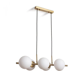 Efectoled - Suspension Métal et Verre Moonlight Brass 6 Spots Doré