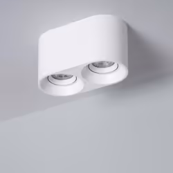Le Plafonnier Space Double Blanc avec Ampoule GU10 est un élément d'éclairage très décoratif grâce à son nouveau design intem ...