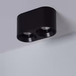 Le Plafonnier Space Double Noir avec Ampoule GU10 est un élément d'éclairage très décoratif grâce à son nouveau design intemp ...