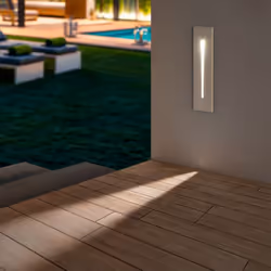 La Balise LED Extérieure 3W Encastrable au Mur Rectangulaire Linéaire Wabi Blanche est sans aucun doute, un élément très déco ...