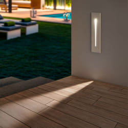 Balise led Extérieure 3W Encastrable au Mur Rectangulaire Linéaire Wabi Blanche 4000K Blanc neutre