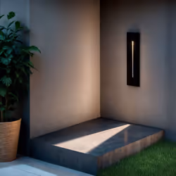 La Balise LED Extérieure 3W Encastrable au Mur Rectangulaire Linéaire Wabi Noire est sans aucun doute, un élément très décora ...