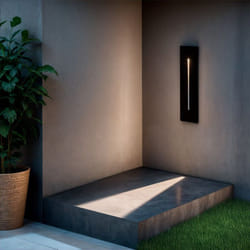 Efectoled - Balise led Extérieure 3W Encastrable au Mur Rectangulaire Linéaire Wabi Noire 4000K Blanc neutre