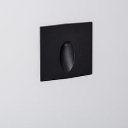 Efectoled - Balise led Extérieure 3W Encastrable au Mur Carée Bombée Wabi Noire 4000K Blanc neutre
