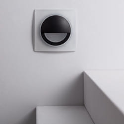Efectoled - Balise led 3W Encastrable au Mur Carée Occulare Noire 2700K Blanc chaud