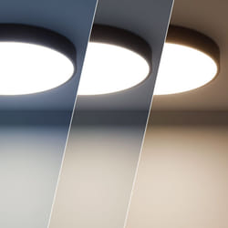 Efectoled - Plafonnier led Rond Métal 30W cct Sélectionnable Hidria Ø400 mm Noir