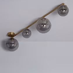 Le Plafonnier Métal et Verre Moonlight Brass 4 Spots sera le centre d'attention de tous les regards. Fabriqué avec des finiti ...