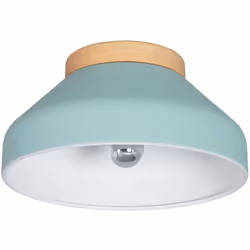 Le Plafonnier Rond Aluminium et Bois Ø300 mm Hakon est un produit avec un design très versatile qui deviendra le centre d'att ...