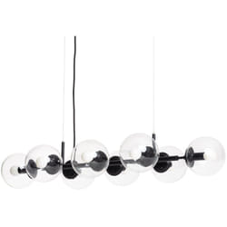Suspension Métal et Verre Wassily 8 Spots Noir