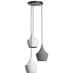 Efectoled - Suspension Métal Tri Mercury Blanc / Gris