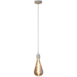Suspension avec Câble Textile Blanc sans Abat-jour Blanc