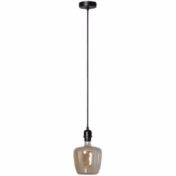 Le Suspension avec Câble Textile Noir sans Abat-jour La lampe suspendue avec câble textile noir sans abat-jour est une soluti ...