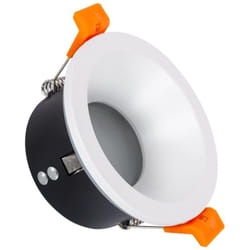Collerette Downlight Ronde IP65 pour Ampoule led GU10 Coupe Ø75 mm Blanc