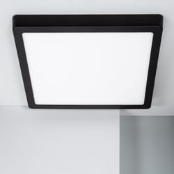 Efectoled - Plafonnier led Carré Aluminium Slim 24W cct Sélectionnable Galán 280x280 mm SwitchDimm Noir