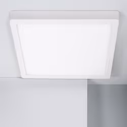 Le Plafonnier LED Carré Aluminium Slim 24W CCT Sélectionnable Galán 280x280 mm SwitchDimm offre un éclairage doux, homogène e ...