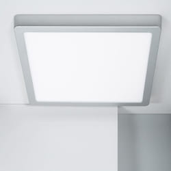Efectoled - Plafonnier led Carré Aluminium Slim 24W cct Sélectionnable Galán 280x280 mm SwitchDimm Argent