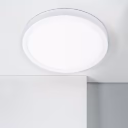 Le Plafonnier LED 24W Rond Aluminium Ø280 mm Slim CCT Sélectionnable Galán SwitchDimm offre un éclairage doux, homogène et ef ...