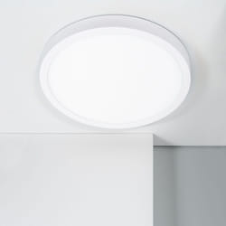 Efectoled - Plafonnier led 24W Rond Aluminium Ø280 mm Slim cct Sélectionnable Galán SwitchDimm Blanc