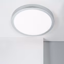 Le Plafonnier LED 24W Rond Aluminium Ø280 mm Slim CCT Sélectionnable Galán SwitchDimm offre un éclairage doux, homogène et ef ...
