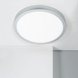 Efectoled - Plafonnier led 24W Rond Aluminium Ø280 mm Slim cct Sélectionnable Galán SwitchDimm Argent