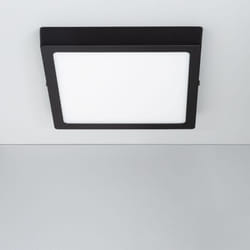 Efectoled - Plafonnier led 18W Carré Aluminium 210x210 mm Slim cct Sélectionnable Galán SwitchDimm Noir