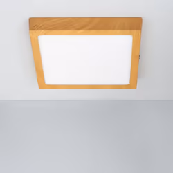 Le Plafonnier LED 18W Carré Aluminium 210x210 mm Slim CCT Sélectionnable Galán SwitchDimm offre un éclairage doux, homogène e ...