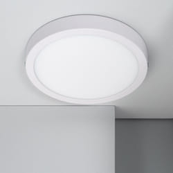 Efectoled - Plafonnier led 18W Rond Aluminium Ø210 mm Slim cct Sélectionnable Galán SwitchDimm Blanc
