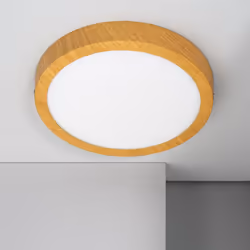 Le Plafonnier LED 18W Rond Aluminium Ø210 mm Slim CCT Sélectionnable Galán SwitchDimm offre un éclairage doux, homogène et ef ...