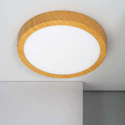 Efectoled - Plafonnier led 18W Rond Aluminium Ø210 mm Slim cct Sélectionnable Galán SwitchDimm Naturel