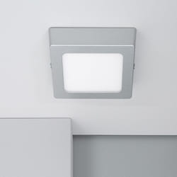 Efectoled - Plafonnier led 6W Carré Aluminium 105x105 mm Slim cct Sélectionnable Galán SwitchDimm Gris