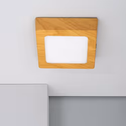 Le Plafonnier LED 6W Carré Aluminium 105x105 mm Slim CCT Sélectionnable Galán SwitchDimm offre un éclairage doux, homogène et ...
