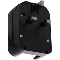 Efectoled - Adaptateur Prise Type f Tête Large avec Câble Bas à Prise Type g (uk) Noir