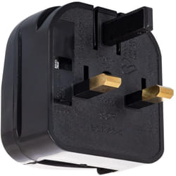 Efectoled - Adaptateur Prise Type e Tête Large avec Câble Droit à Prise Type g (uk) Noir