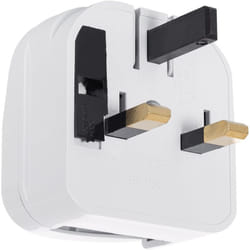 Efectoled - Adaptateur Prise Type e Tête Large avec Câble Droit à Prise Type g (uk) Blanc