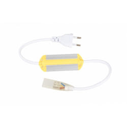 Efectoled - Câble Rectificateur Ruban led 220V ac 220LED/m cct IP67 Largeur 15mm Coupe tous les 100cm Gris