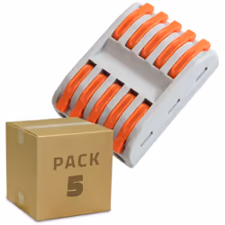 Le Connecteur Rapide 5 Entrées et 5 Sorties SPL-5 pour Câble Électrique de 0.08-4mm² est utilisé pour une connexion plus rapi ...