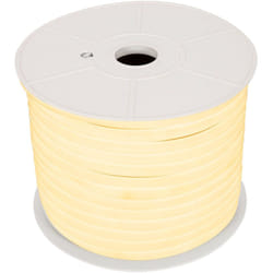 Ruban LED Néon Dimmable 220V BOBINE 50m Blanc Chaud Semi-Circulaire 180 7.5W/m Coupe 100cm IP67 3000K Blanc chaud
